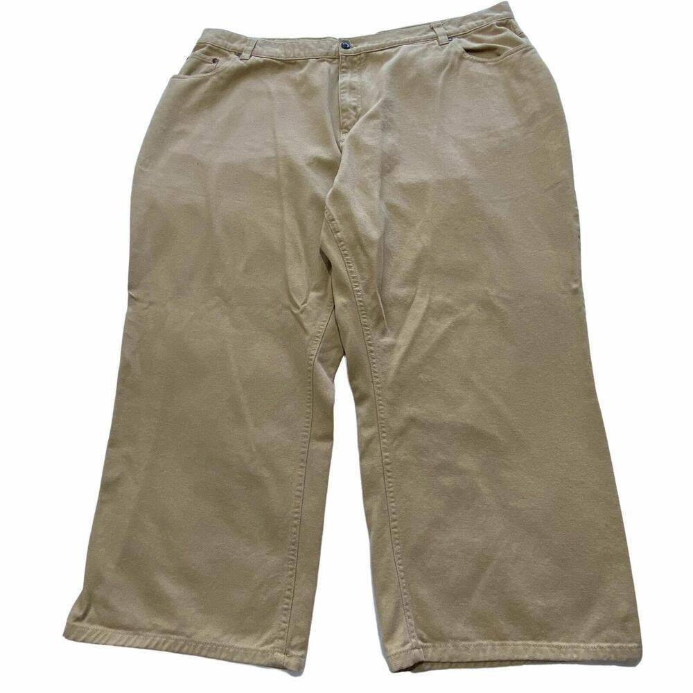 Mainstreet Blues Relaxed fit Straight leg Women’s size 28WP Khaki Capri jeans